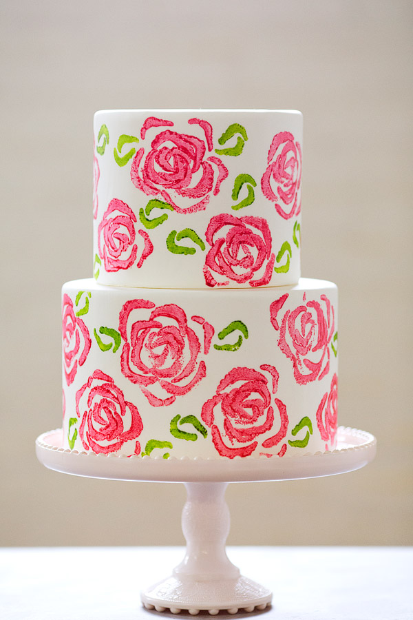 Celery Stamp Rose Cake | Erin Bakes