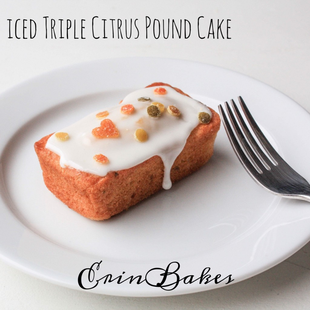 Iced Triple Citrus Pound Cake | ErinBakes.com
