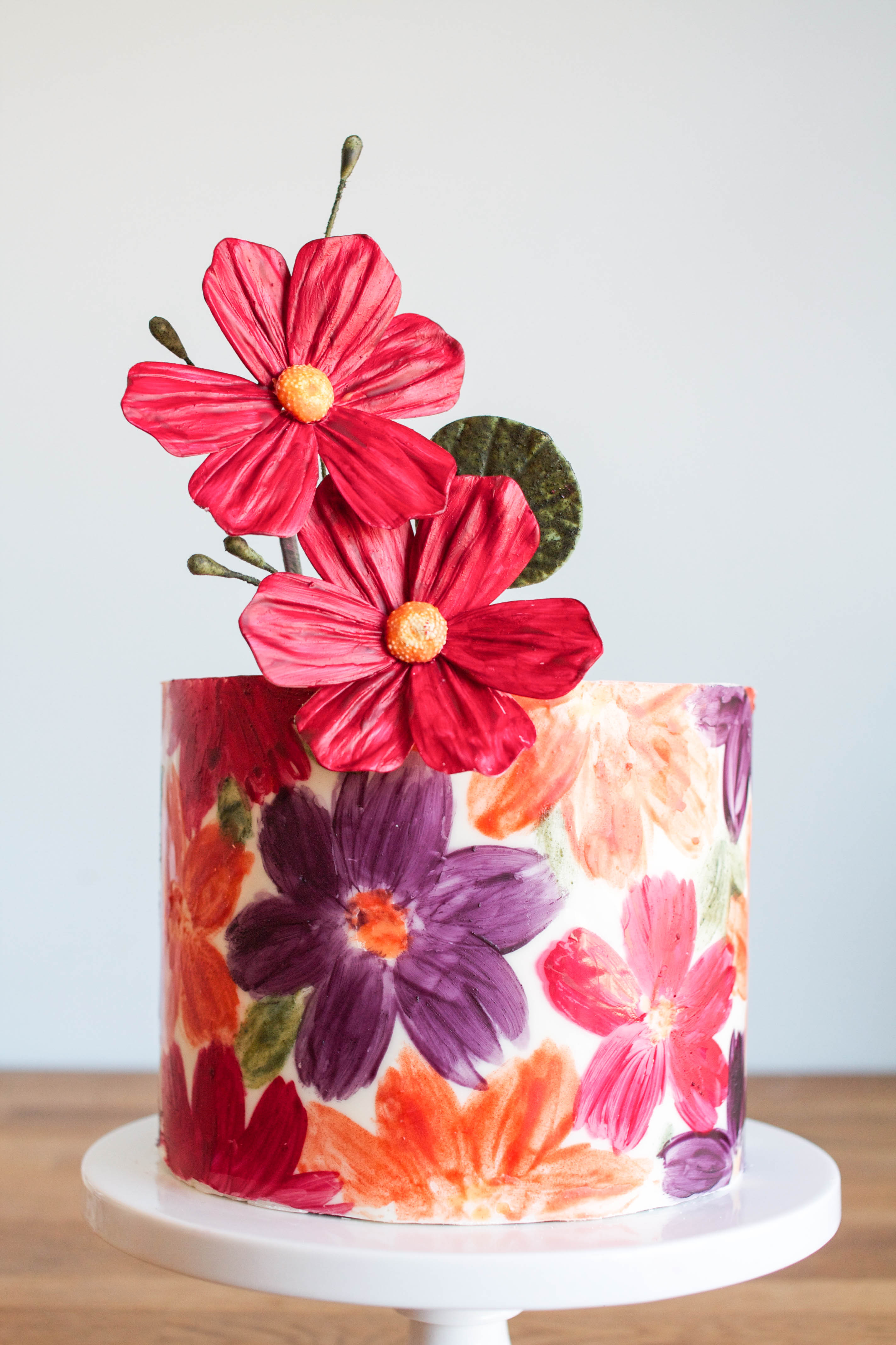 Floral Chocolate Wrap Cake | Erin Gardner | The Cake Blog