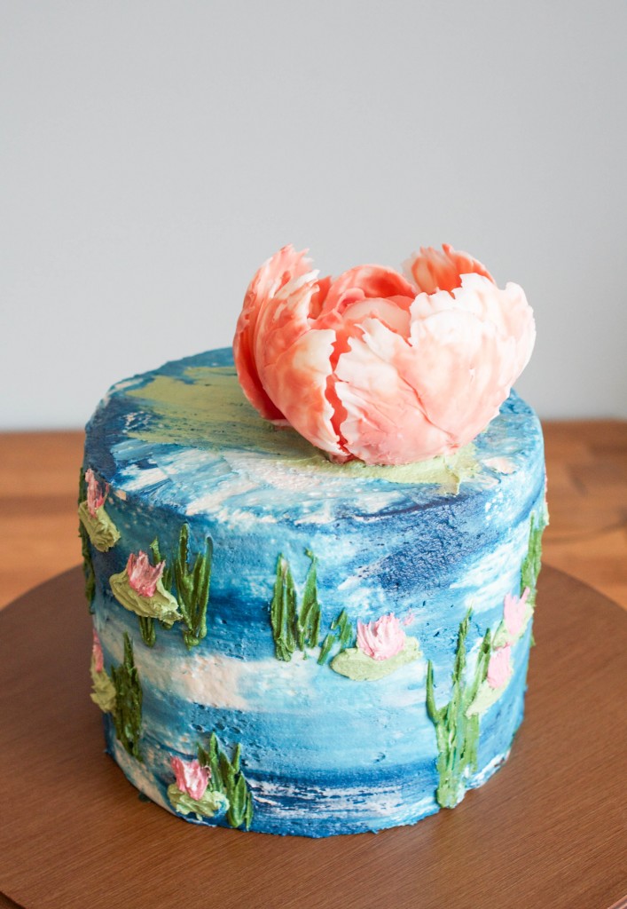 Watercolor Monet Inspired Buttercream Cake | Erin Bakes | Craftsy