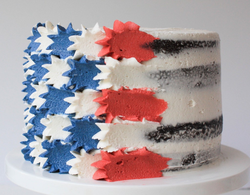 Stars And Stripes Buttercream 4th Of July Cake |Erin Bakes