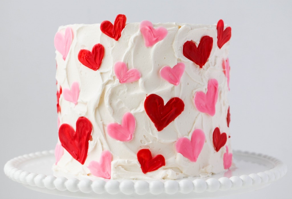 Easy Valentine Heart Cake | ErinBakes.com