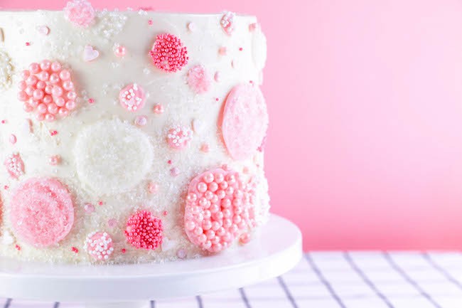 Pink Champagne Chocolate Bubbles with Assorted Sprinkles | Erin Gardner | Erin Bakes