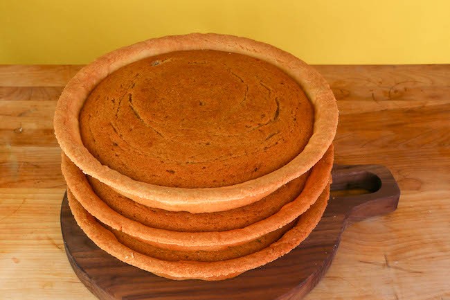 Stacked pumpkin cake pie. | Erin Gardner 