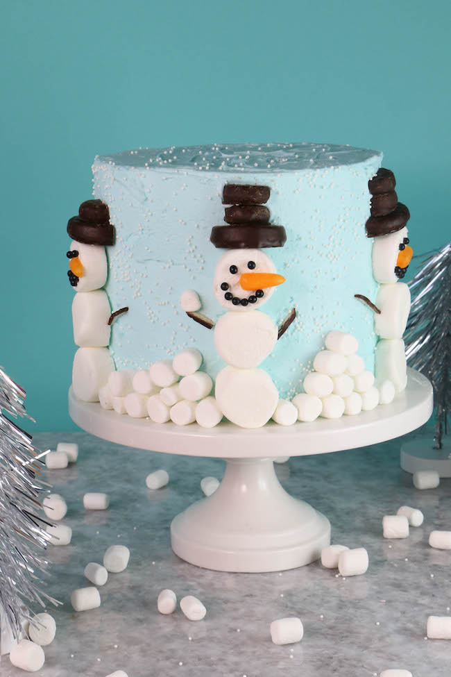Marshmallow Snowman Cake | Erin Gardner | Erin Bakes