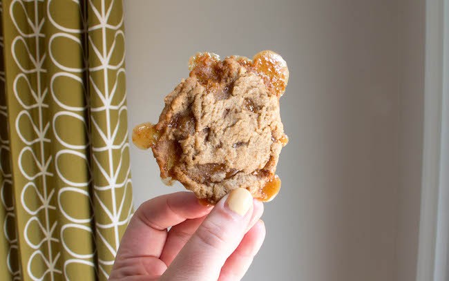 Holding a Brown Sugar Butter Crunch Cookie | Erin Gardner | Erin Bakes