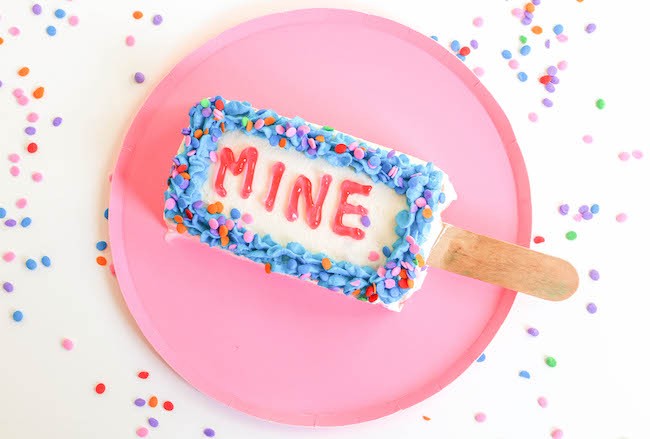 Ice Cream Cake Popsicle with Writing | Erin Bakes