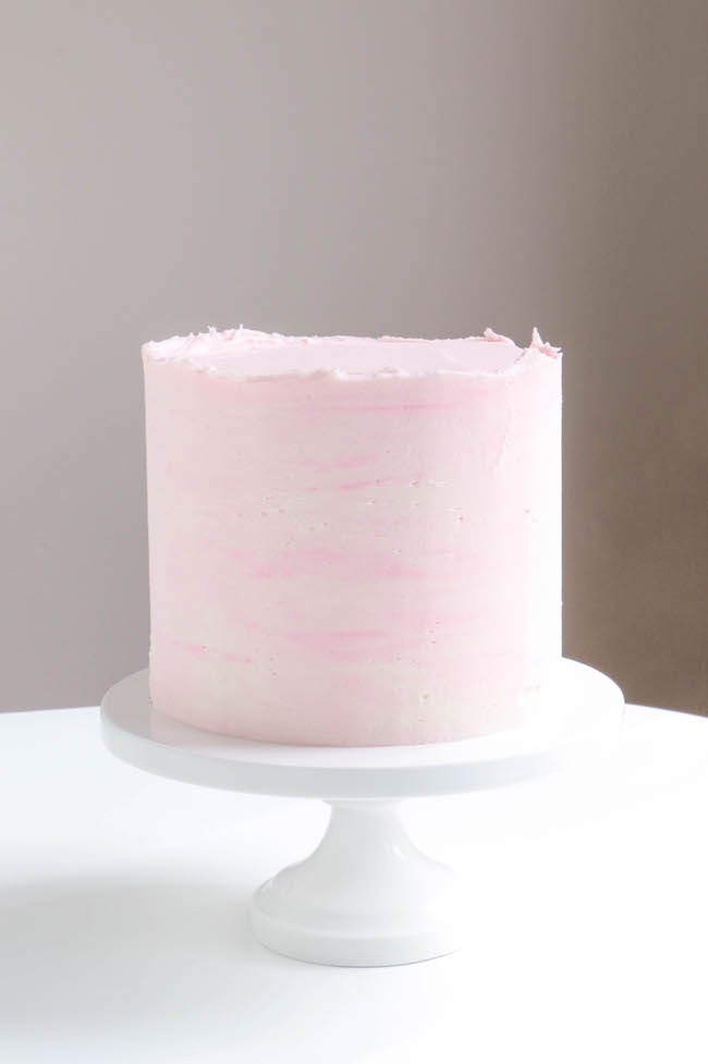 Pink Buttercream Cake with a Scraggly Edge | Erin Gardner | Erin Bakes