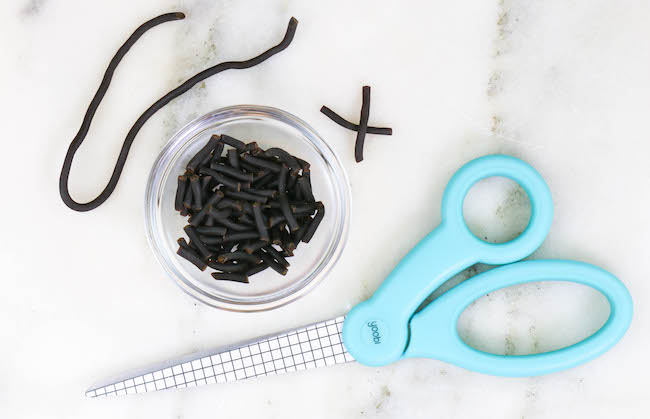 Cut Pieces of Licorice Rope | Erin Bakes