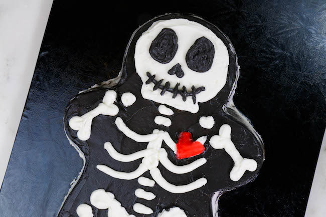 Halloween Gingerbread Man Skeleton Cake | Erin Bakes