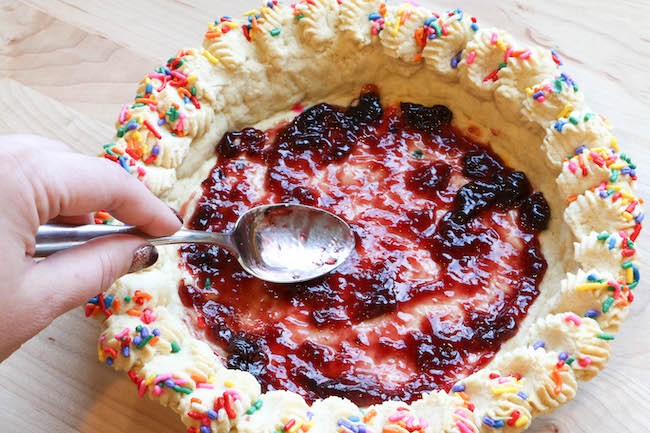 Adding Jam to the Butter Cookie Pie Crust | Erin Bakes