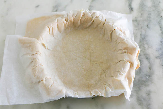 Pie Crust Rolled on Parchment Paper | Erin Bakes