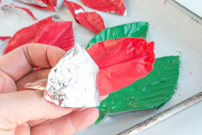 Peeling the Foil off the Chocolate Leaves | Erin Bakes