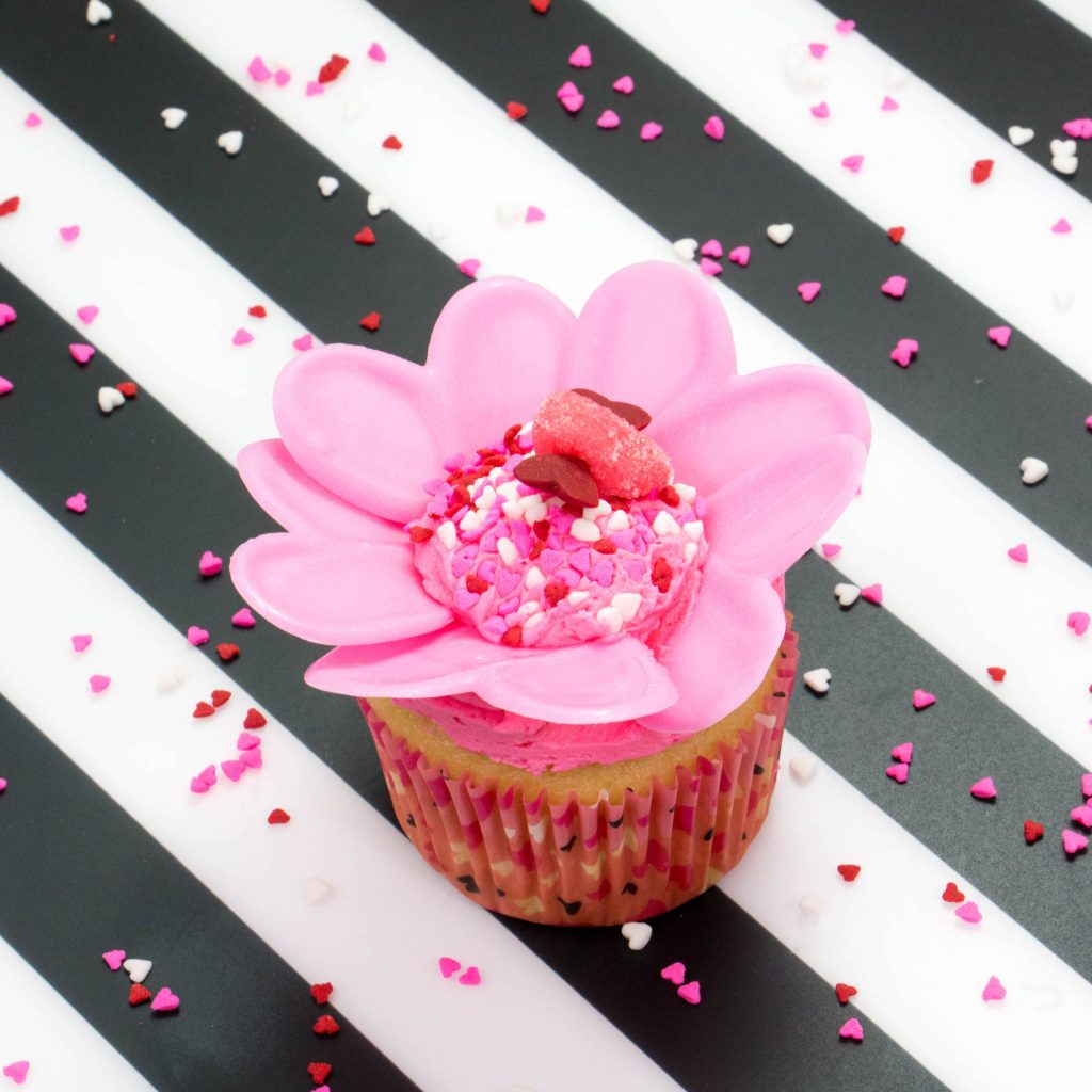 Candy Melt Flower Valentine's Day Cupcake | Erin Gardner | Erin Bakes x Wilton