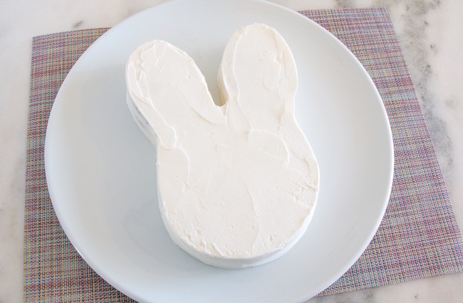 Bunny-shaped cake finished with buttercream | Erin Gardner | Erin Bakes
